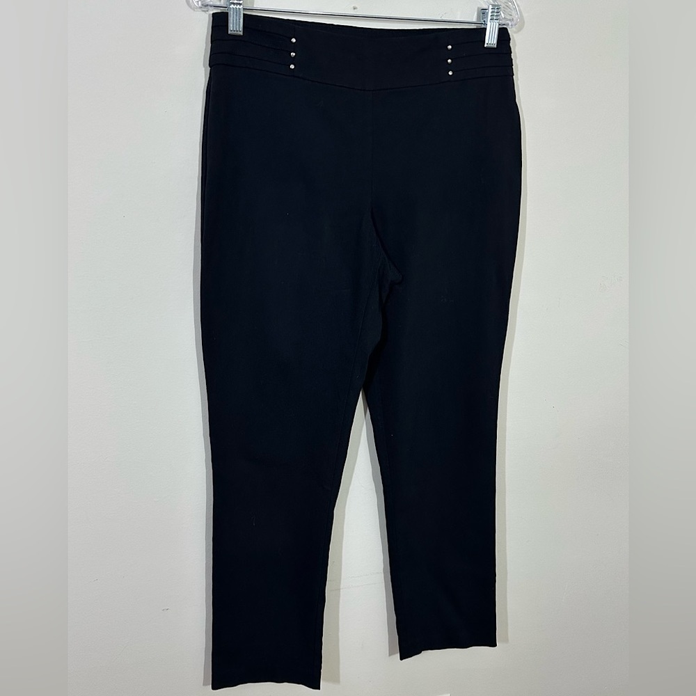 J M Collection sz med rayon blend dress pant. Pull on. Rich black. Excellent